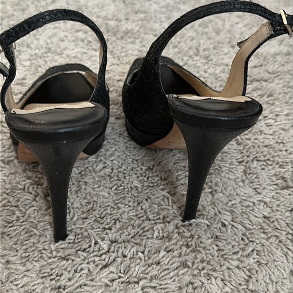 JIMMY CHOO Black Sequin Nova Glitter Slingback Pumps - Picture 5 of 12